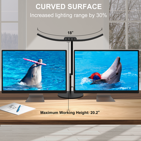 13W LED Eye-Caring Desk Lamp – Curved Head, Foldable & Rotatable, for Study, Reading & Office Work