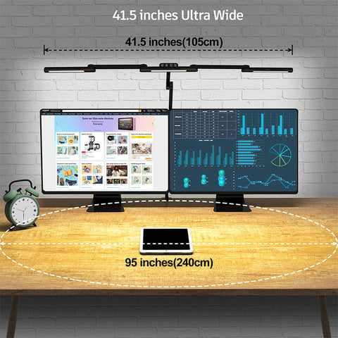 LED Desk Lamp with 3 Heads, 5 Color Temps, 5 Brightness Levels, Adjustable Study & Task Light for Reading & Work