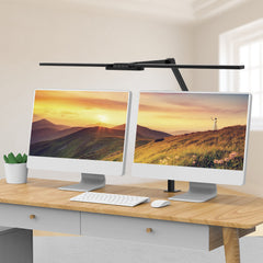 24W Dual-Head Clamp LED Desk Lamp Eye-Caring Designer Light Dimmable for Kids Home Office Study