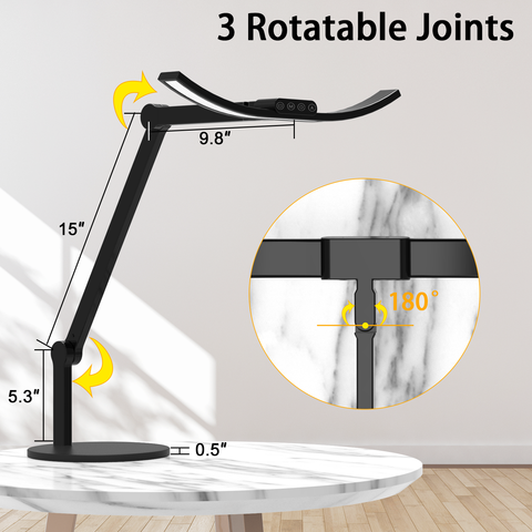 13W LED Eye-Caring Desk Lamp – Curved Head, Foldable & Rotatable, for Study, Reading & Office Work
