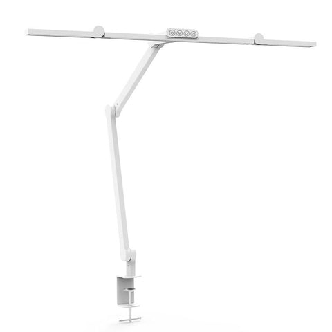 LED Clamp Desk Lamp – Foldable Long Arm, Eye-Caring Touch Light with Dimmable & Color Modes for Study & Work